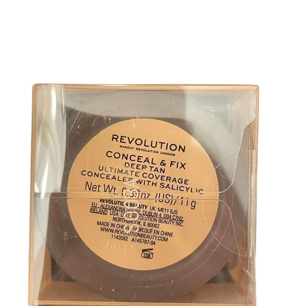 Revolution Ultimate Full Coverage Concealer Salicylic Deep Tan Conceal & Fix NEW